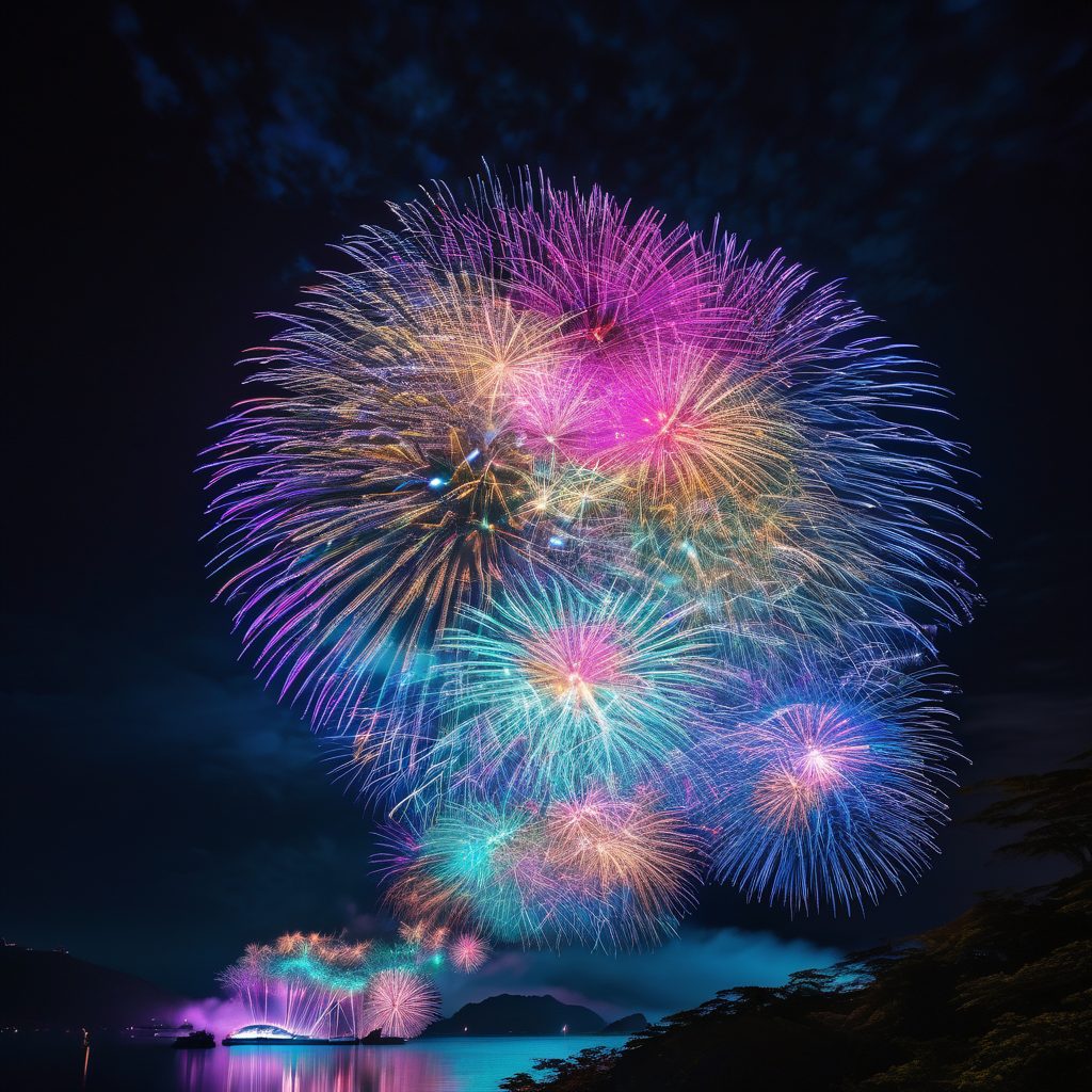 おのだ七夕祭り花火打ち上げのイメージ