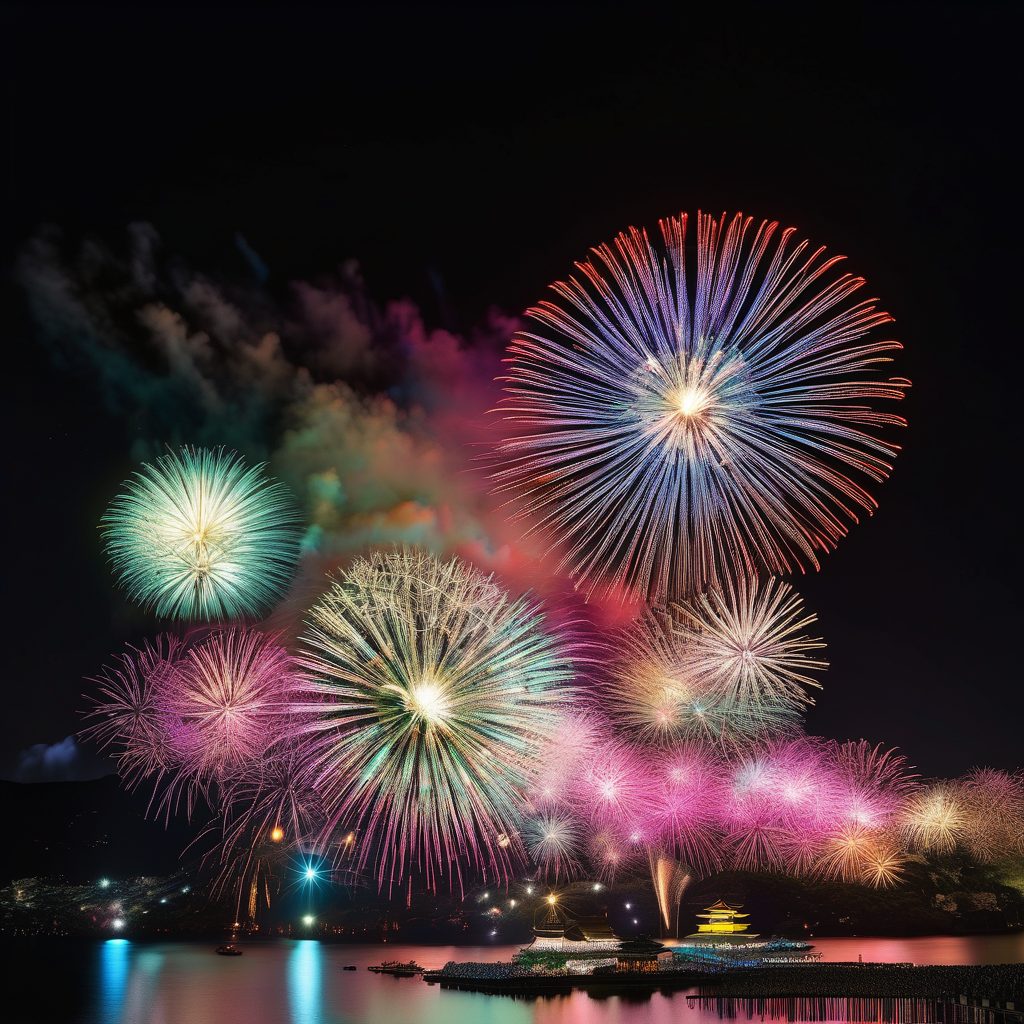 ふるさと時代祭り花火打ち上げのイメージ