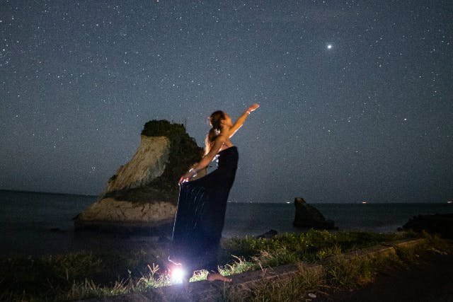 一宮町の星空体験の様子