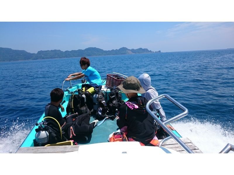 日南市南郷の海で行われる体験ダイビングの様子
