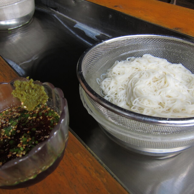 黒嶽荘の流しそうめん