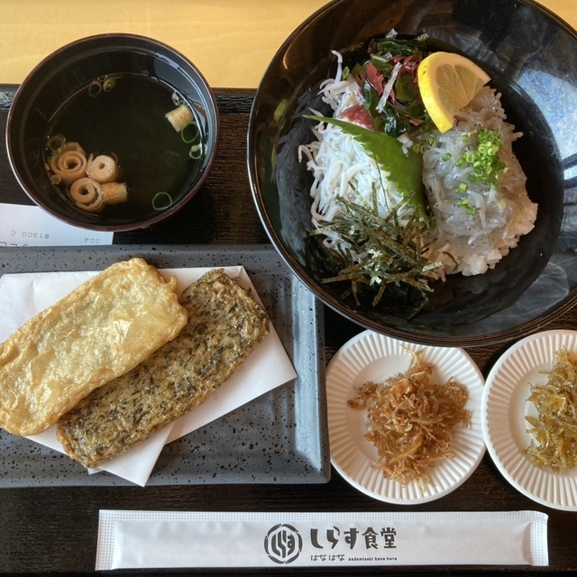 しらす食堂のしらす丼と天ぷら