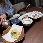 寒川神社参集殿内のレストランあおばの料理