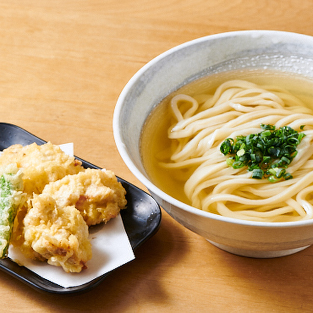 うどん屋清のうどんと天ぷら