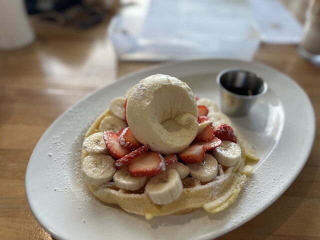フレーバーズカフェのワッフル