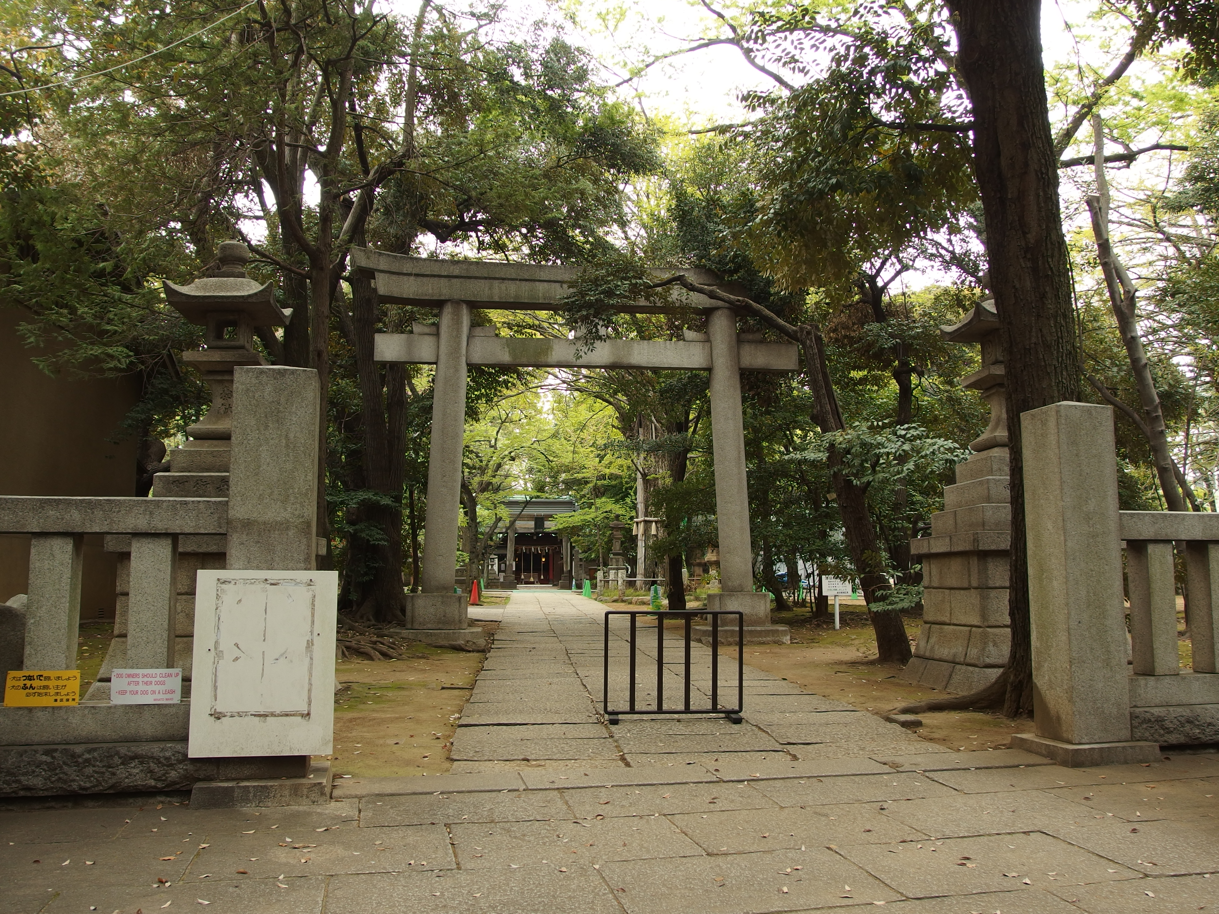 赤坂氷川神社の鳥居と参道