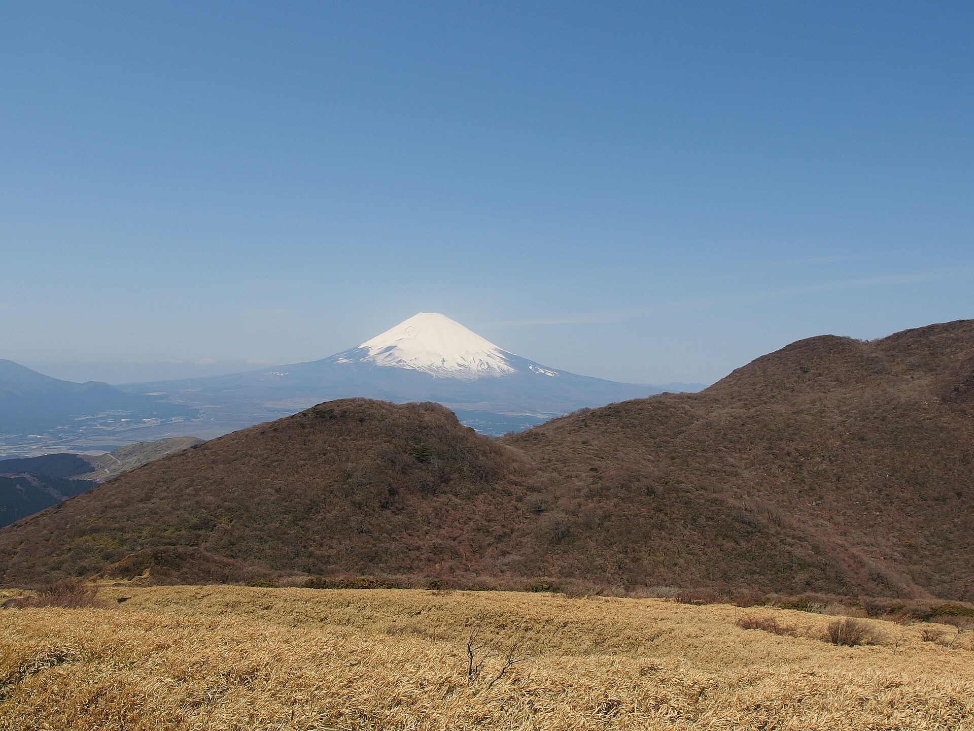 駒ヶ岳山頂から望む富士山