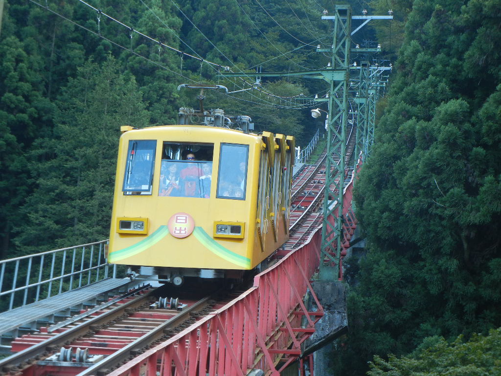 御岳登山鉄道のケーブルカー