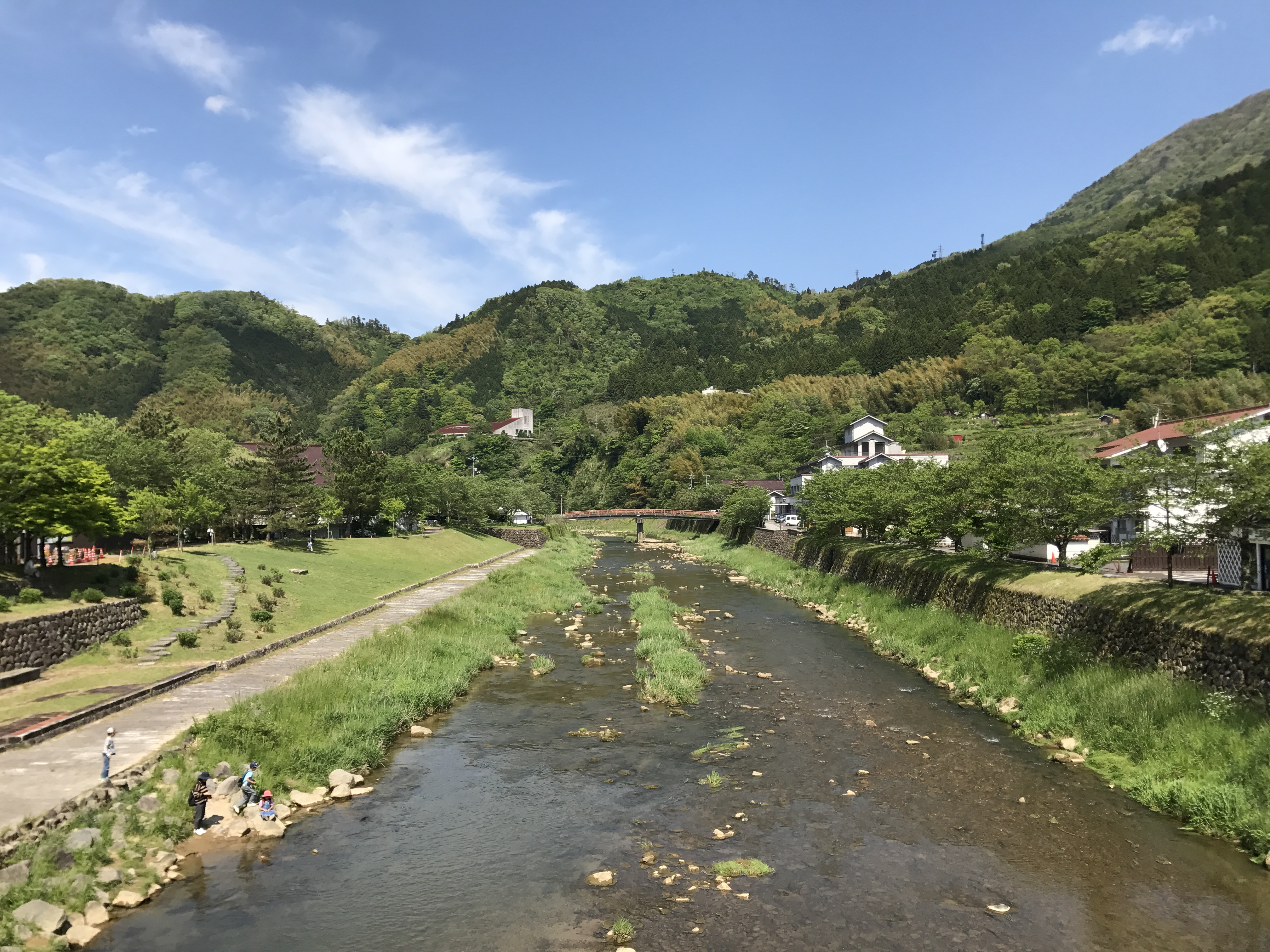 津和野川と城下町の眺め