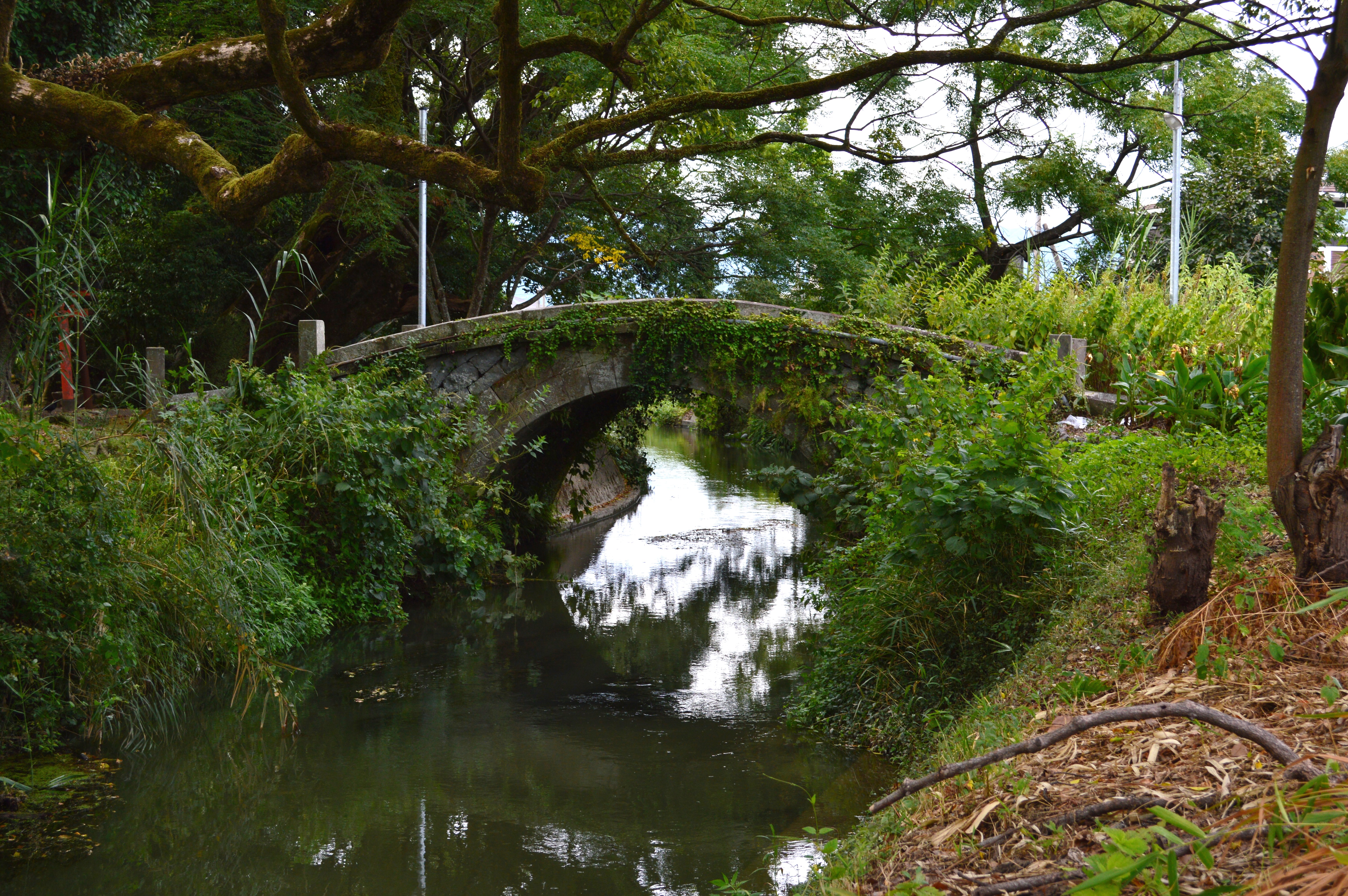 都萬神社境内周辺の石橋